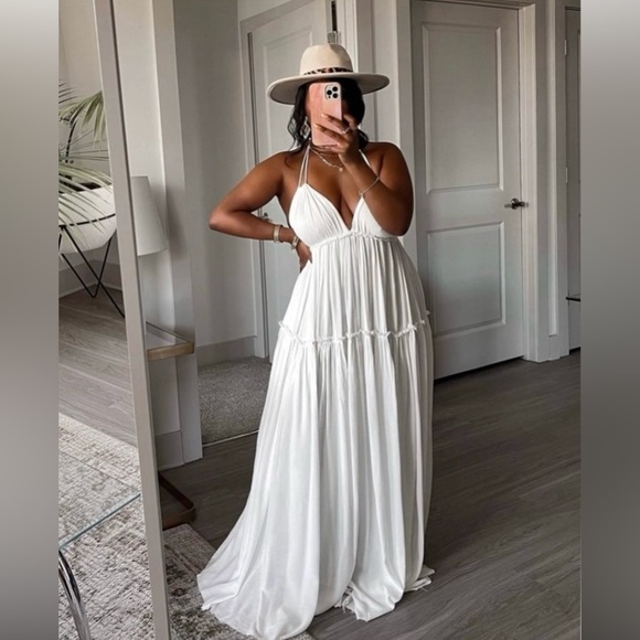 Pink Lily Daybreak Skyline Boho Halter Dress - Picture 4 of 8